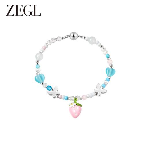 ZEGL设计师草莓小彩串彩色串珠手链女轻奢小众精致可爱多巴胺手饰 商品图0