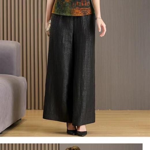 A2023夏季香云纱短袖妈妈装上衣桑蚕丝宽松复古真丝衬衫遮肉薄款女 商品图1