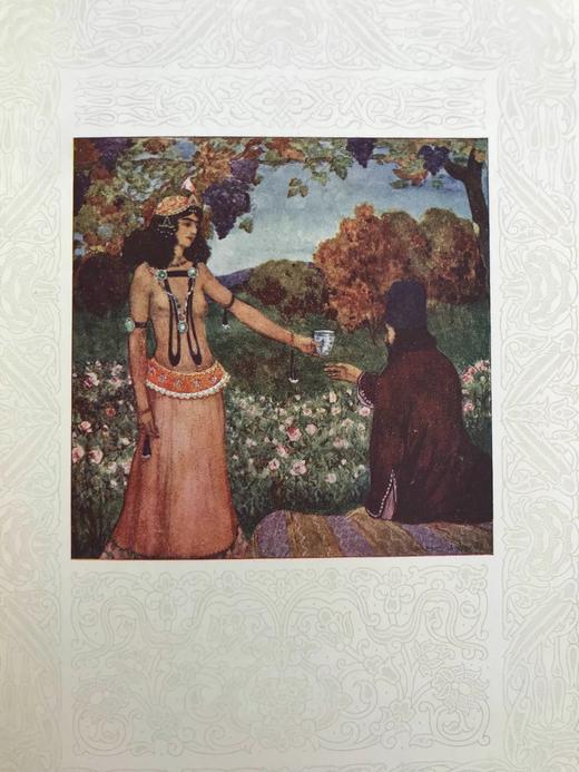 1909年 鲁拜集 吉尔伯特16幅彩色插图 布面精装16开 商品图7