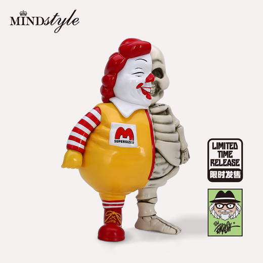MINDstyle Ron English MC Supersized Original 麦胖（半骷髅拼接）艺术收藏手办摆件 3547 商品图1