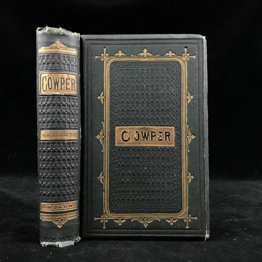 约19世纪后期 柯珀诗集 8幅版画插图 漆布精装32开 商品图0
