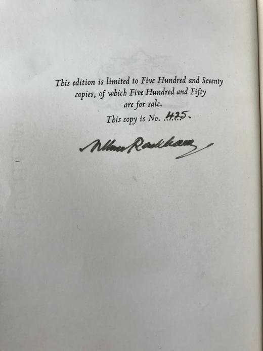 限量570册鬼才拉克姆签名本！1932年 罗斯金《金河王》 4幅彩色插图 犊皮纸软装16开带书匣 商品图3