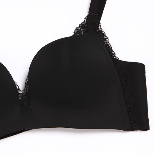 都市丽人零压无痕B杯适穿无痕更百搭泳布内衣薄款3/4杯常规文胸树脂胶圈三排扣新年本命年红品LB32B5 商品图4