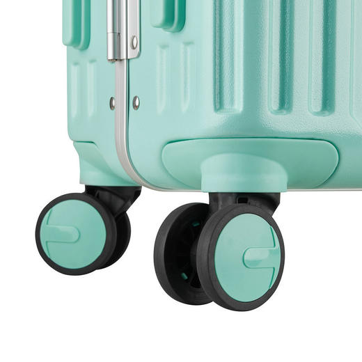 自然醒偶像版高品质PC铝框箱万向滚轮 抗压拉杆 防刮耐磨 嵌入式海关锁 金属防撞护角 一体化铝框SY 商品图6