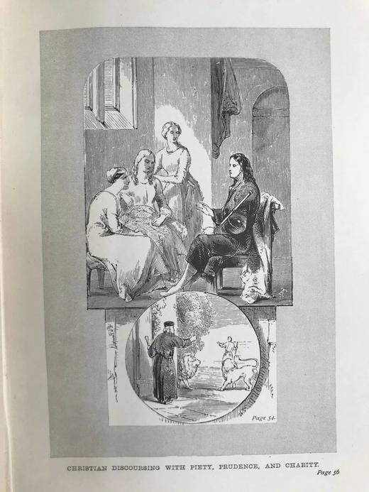 1889年 班扬《天路历程》 8幅插图 漆布精装32开 商品图9