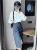09818#抽褶设计半裙 商品缩略图1