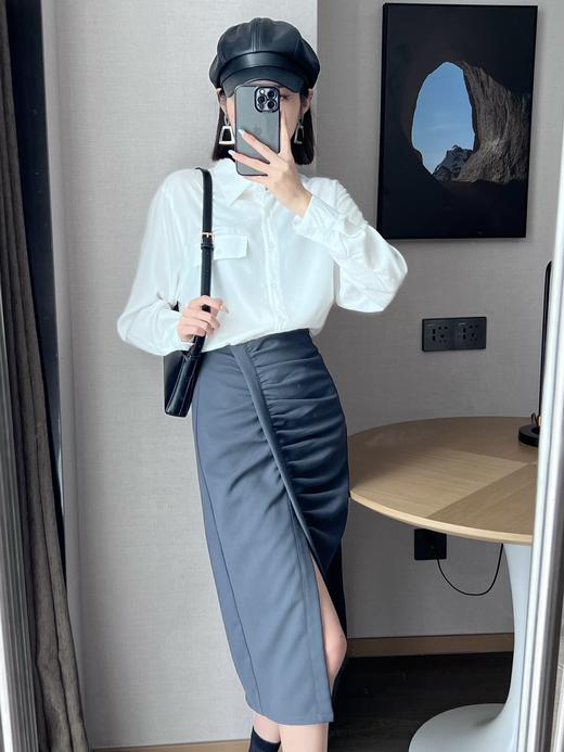 09818#抽褶设计半裙 商品图1