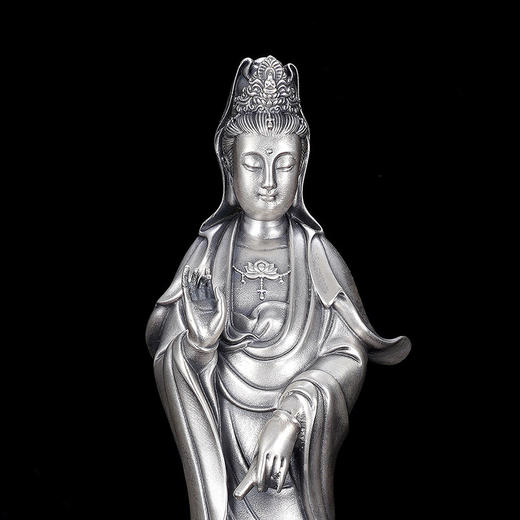 子佩集S999银【立莲观音】摆件【MYA4017】纯银2306 商品图1