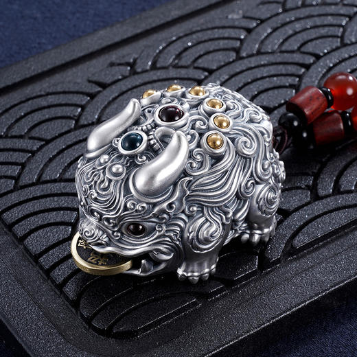 子佩集S999银【双头貔貅】手把件【BJ001171】纯银2306 商品图4