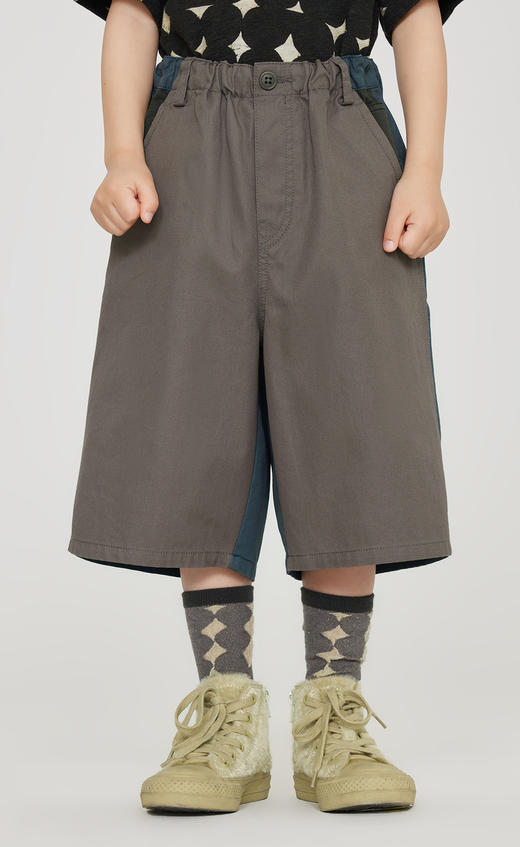 jnby   23年秋款  全棉撞色宽松直筒中裤  1N7E13620 商品图7