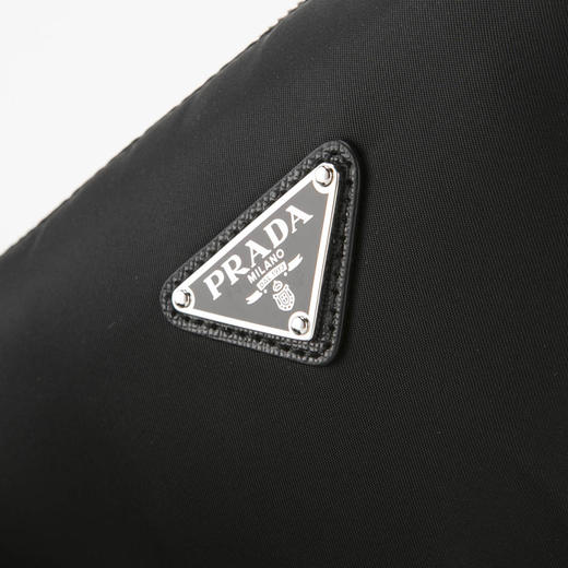 【二】PRADA 普拉达 女士皮革珐琅金属三角形徽标三角子母单肩包 黑色 1BH190 RDLN F0002 N2M 商品图3