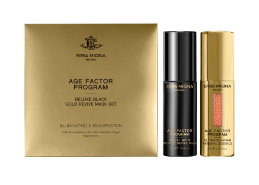 ERBA MIGINA AGE FACTOR PROGRAM DELUXE BLACK GOLD REVIVE MASK SET意大利EM黑金鱼子微囊面膜套组30g+30g EM 商品图1