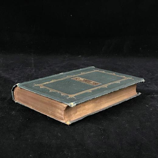 约19世纪后期 柯珀诗集 8幅版画插图 漆布精装32开 商品图1