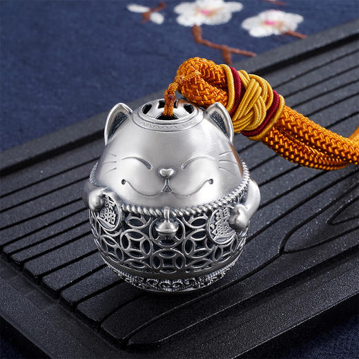 子佩集S999银【招财猫】手把件【SBJ421】纯银2306 商品图2