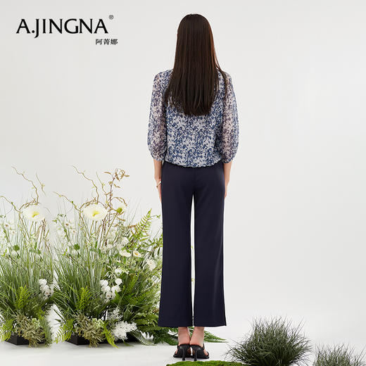 【踏青甄选价】阿菁娜修身优雅微喇叭裤子A28X210032 商品图3