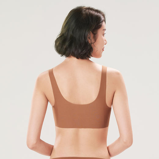 都市丽人Vbra泳布零感内衣薄款背心式无钢圈无排扣新年本命年红品LB36N1 商品图2