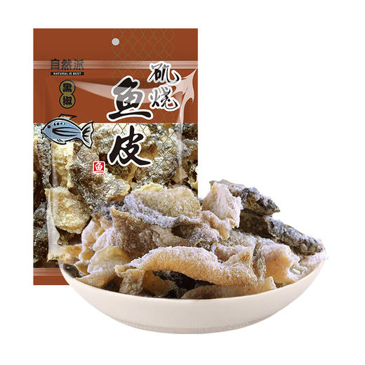 60g自然派矶烧鱼皮黑椒味 商品图0
