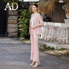 AD高级光泽感粉色西装套装女主持人正装时尚气质两粒扣经理工作服 商品缩略图12