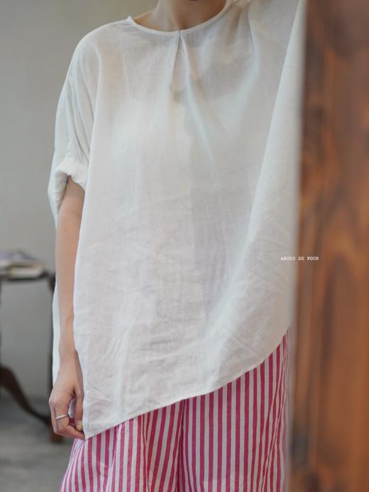 5折(g)2色前后两穿麻质上衣 商品图9