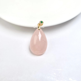 马粉吊坠-银扣水滴金色-825