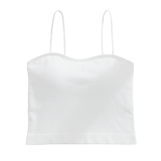 【莫代尔吊带】无缝吊带背心莫代尔文胸无钢圈胸垫打底内搭美背裹胸 商品图2