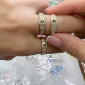 16198-S925翡翠戒指4mm