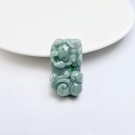 翡翠吊坠-深色如意貔貅