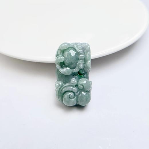 翡翠吊坠-深色如意貔貅 商品图0