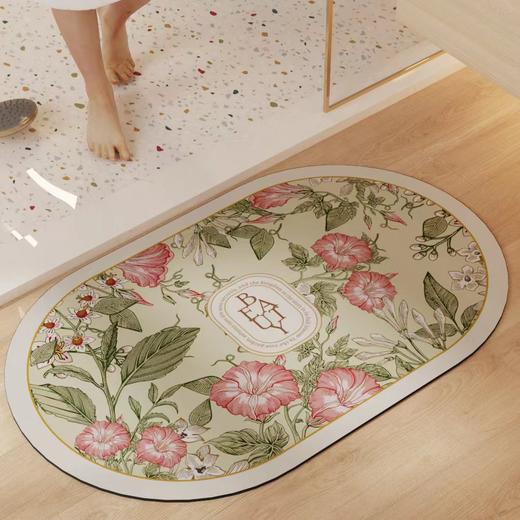 北欧风情浴室加厚吸水地垫 卫生间门口防滑垫厕所卫浴速干脚垫 商品图2