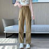【HT】GT-138-1625速干工装裤女2023新款夏季超薄冰丝百搭束脚裤宽松高腰直筒裤 商品缩略图6