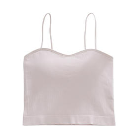 【莫代尔吊带】无缝吊带背心莫代尔文胸无钢圈胸垫打底内搭美背裹胸