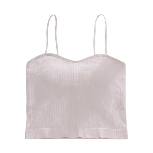 【莫代尔吊带】无缝吊带背心莫代尔文胸无钢圈胸垫打底内搭美背裹胸 商品图0