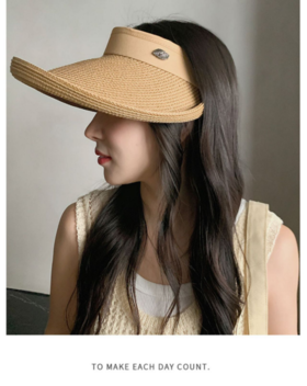 可折叠卷边软草帽送赵丽颖同款冰袖！