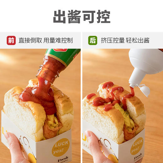 【两种款式可选！食品级材质】厨房必备！家用塑料挤酱瓶，五孔设计，调味瓶多用途，挤压瓶沙拉、番茄酱、拉蜂蜜、耗油等，方便省心，美食佳品轻松完成！ry 商品图3