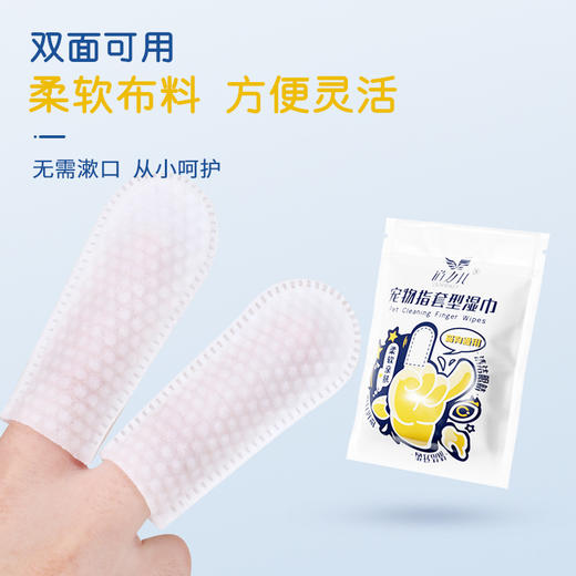 道力其一次性宠物指套湿巾38片袋装 日常清洁  便携装 商品图2