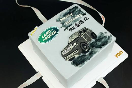 手绘方形蛋糕—路虎添亿 商品图1