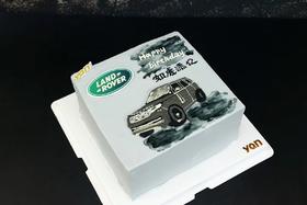 手绘方形蛋糕—路虎添亿