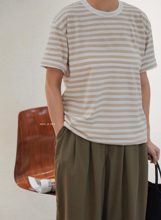 Charpentier de vaisseau3色条纹T恤 商品图0