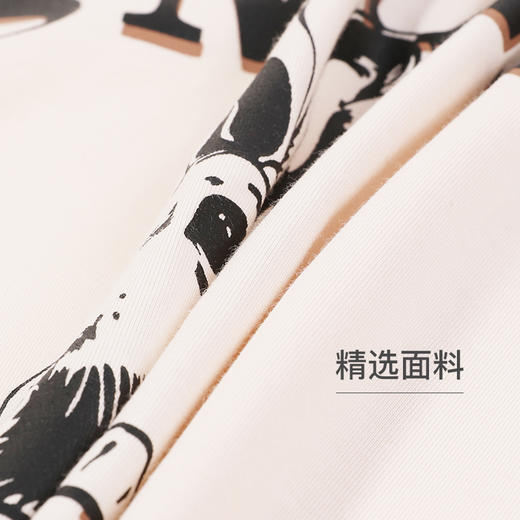 【商场同款】熳洁儿  家居服圆领短袖短裤女款休闲运动风冰瓷棉凉爽透气23203213 商品图4