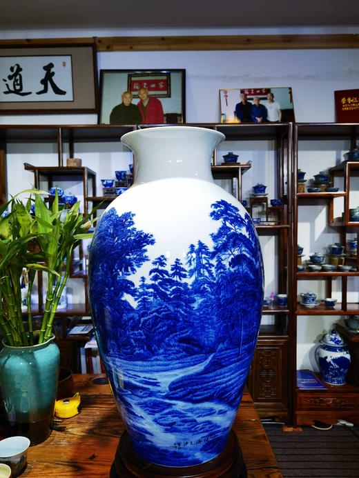 釉下彩青花山水＜林海之源＞ 商品图0