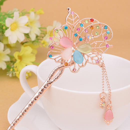 （3个装）复古风发簪步摇合金簪子，盘发流苏民族风头饰发饰品发钗子YW-002 商品图4