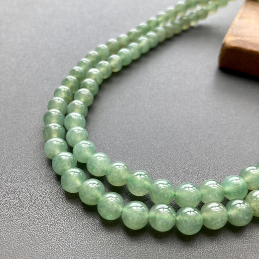 冰种淡晴水翡翠108珠串 商品图0