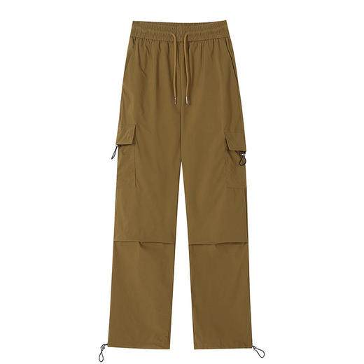 【HT】GT-138-1625速干工装裤女2023新款夏季超薄冰丝百搭束脚裤宽松高腰直筒裤 商品图4