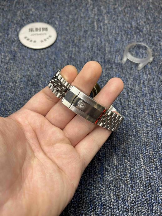 C厂劳力士日志型41mm“格棱纹蓝”牙圈 绿面 3235机 五珠链 904L钢 男士腕表 商品图6