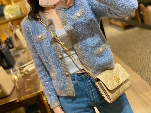 美国国庆🎉折扣1998￥美国直邮，🇺🇸TBWilla woc，小香风菱纹格单肩包手拿包，小香CF Woc最强替代品👍 商品图9