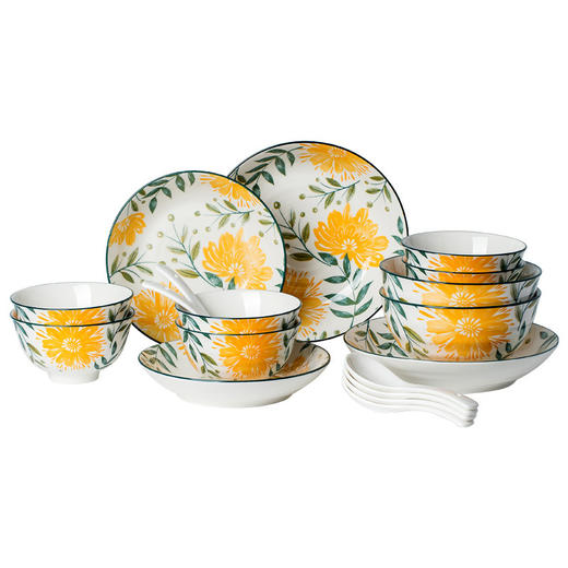 【门店同款】那年花开 陶瓷碗盘碟餐具套装礼盒送客户送朋友乔迁礼瓷器餐具礼 商品图4