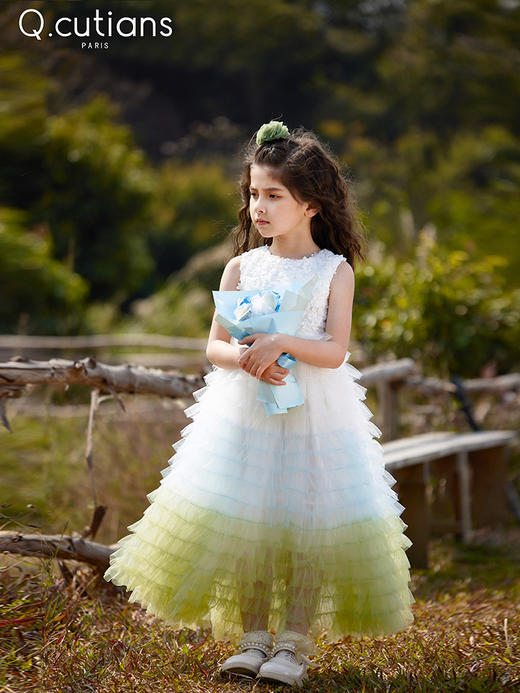法国Q.cutians儿童晚礼服 
 | 女童四季百搭蓬蓬裙女孩节日演出礼服礼物 商品图1