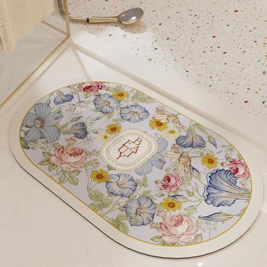 北欧风情浴室加厚吸水地垫 卫生间门口防滑垫厕所卫浴速干脚垫 商品图1