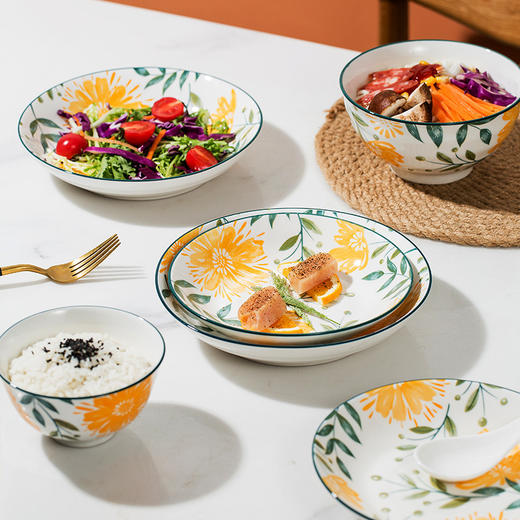 【门店同款】那年花开 陶瓷碗盘碟餐具套装礼盒送客户送朋友乔迁礼瓷器餐具礼 商品图2