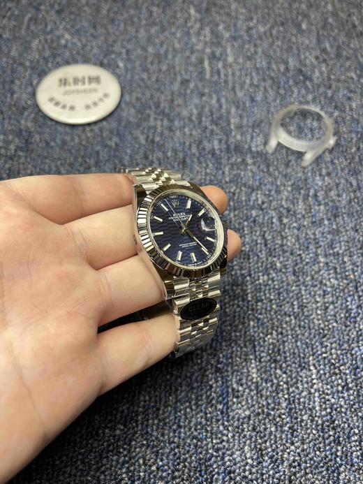 C厂劳力士日志型41mm“格棱纹蓝”牙圈 绿面 3235机 五珠链 904L钢 男士腕表 商品图2